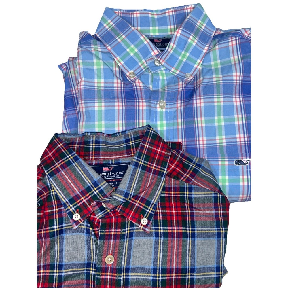 Vineyard Vines Long Sleeve Button Up Mens Medium Slim Fit Tucker Slim Fit Murray